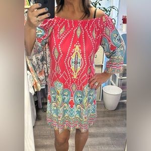XL hot pink floral dress